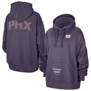 Jordan Phoenix Suns Womens Purple Courtside Statement Edition Oversized Hoodie S